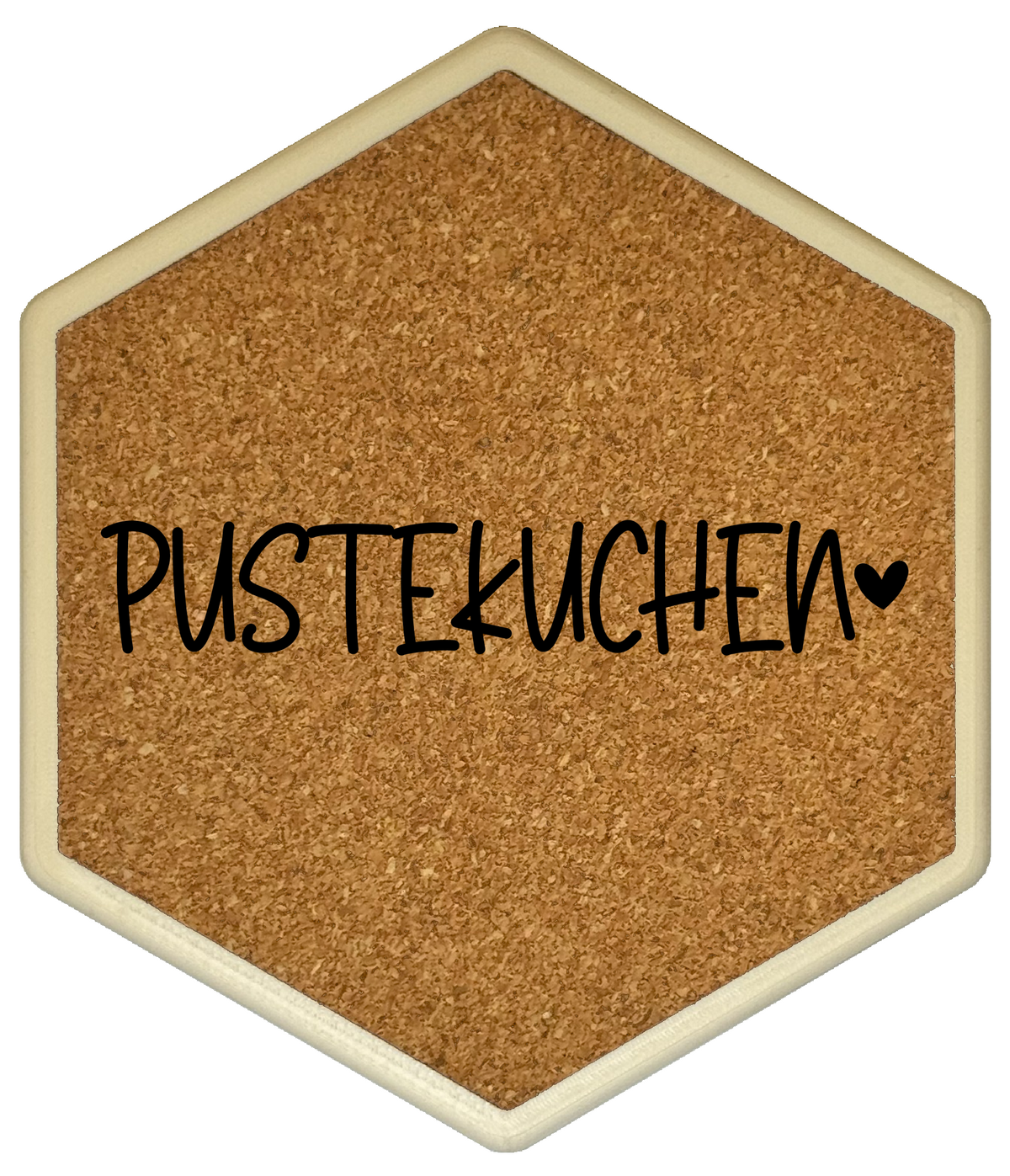 Kork Untersetzer mit Flaschenöffner und Motiv Pustekuchen