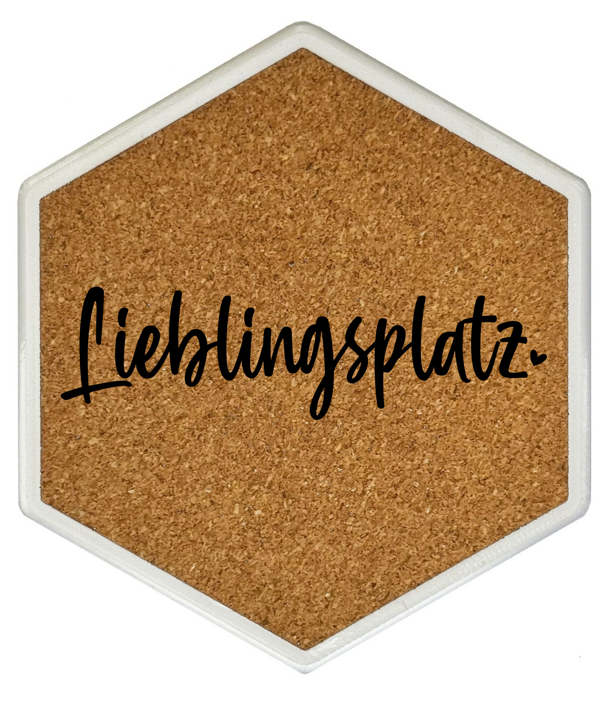 Kork Untersetzer mit Flaschenöffner und Motiv Lieblingsplatz