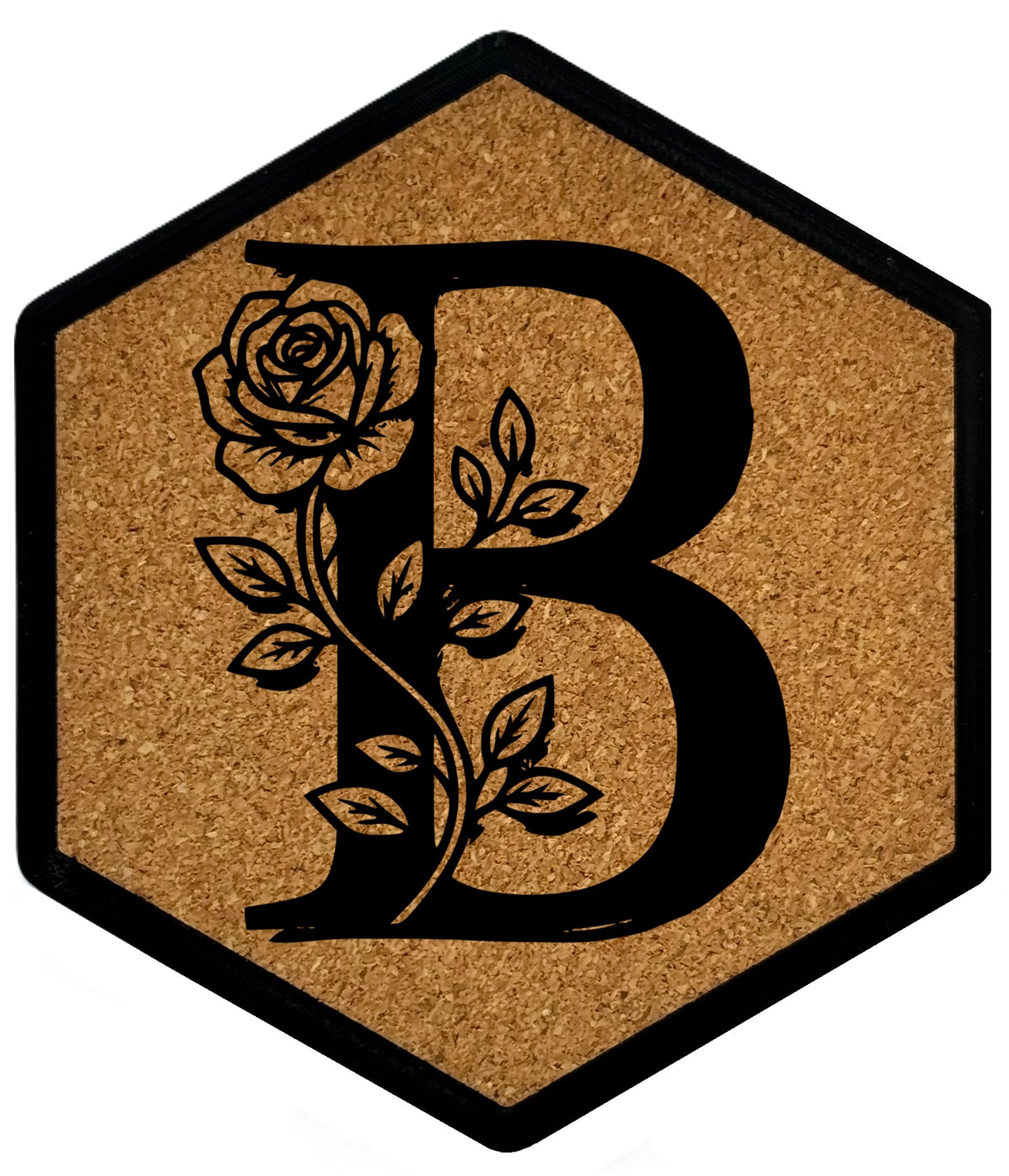 FLORAL SPIRITS - Untersetzer Hexagon mit eigenen Inizialien + NFC-Tag