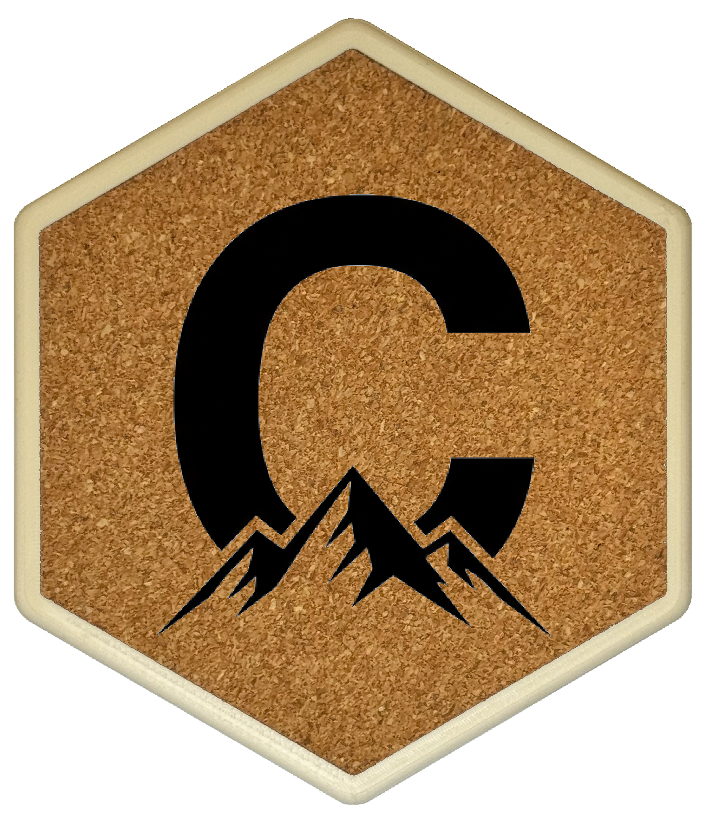 MOUNTAIN SPIRITS Untersetzer Hexagon (Slim) mit eigenen Inizialien