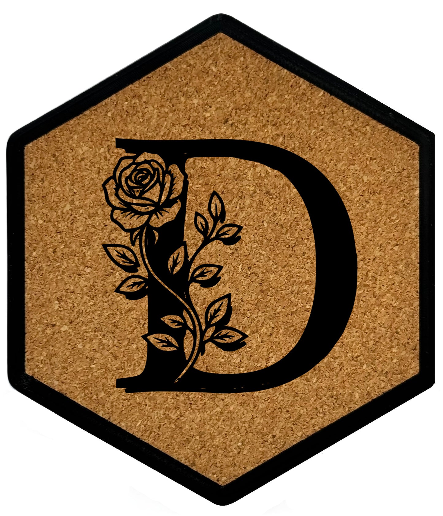 FLORAL SPIRITS - Untersetzer Hexagon mit eigenen Inizialien + NFC-Tag