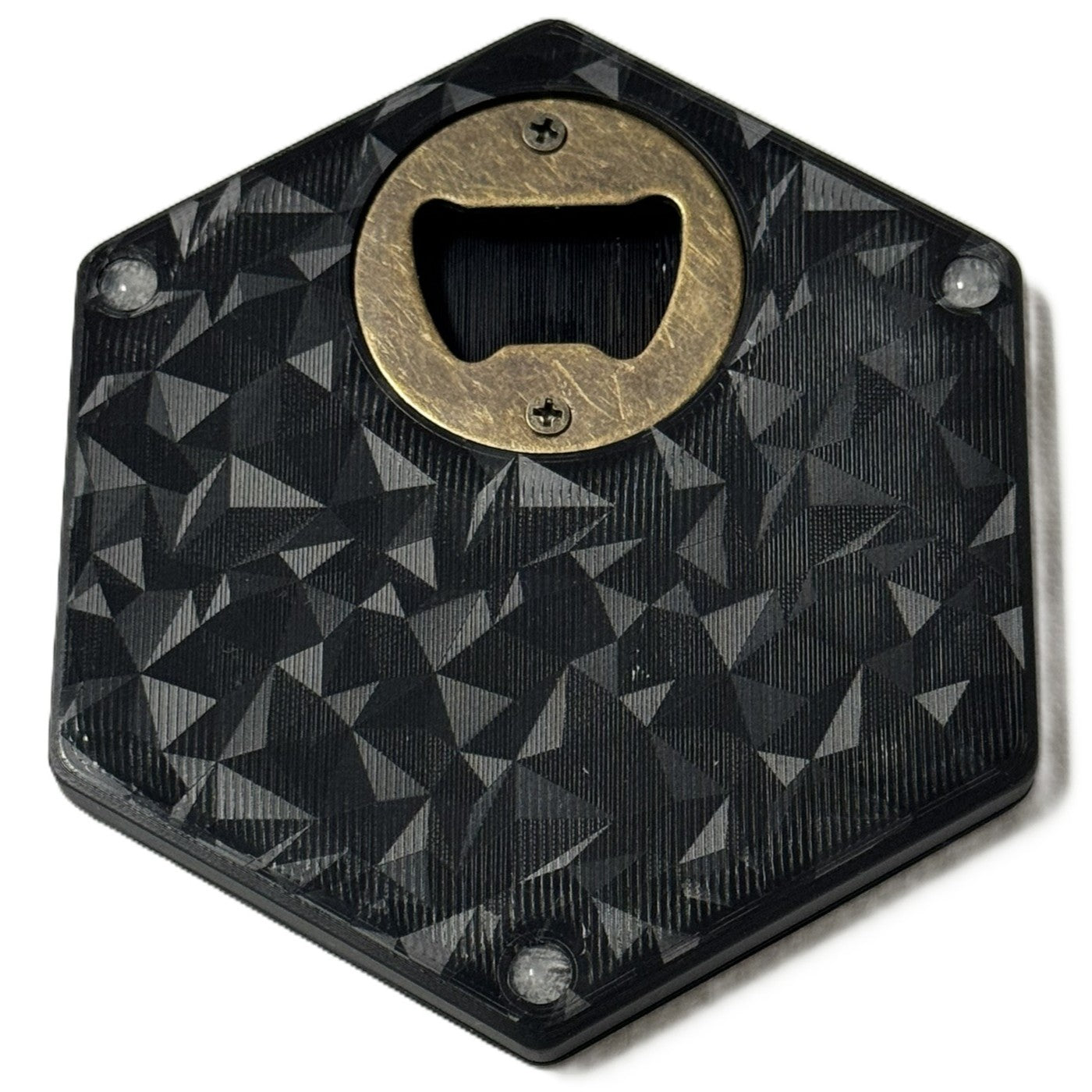 Personalisierter Untersetzer HEXAGON mit Flaschenöffner