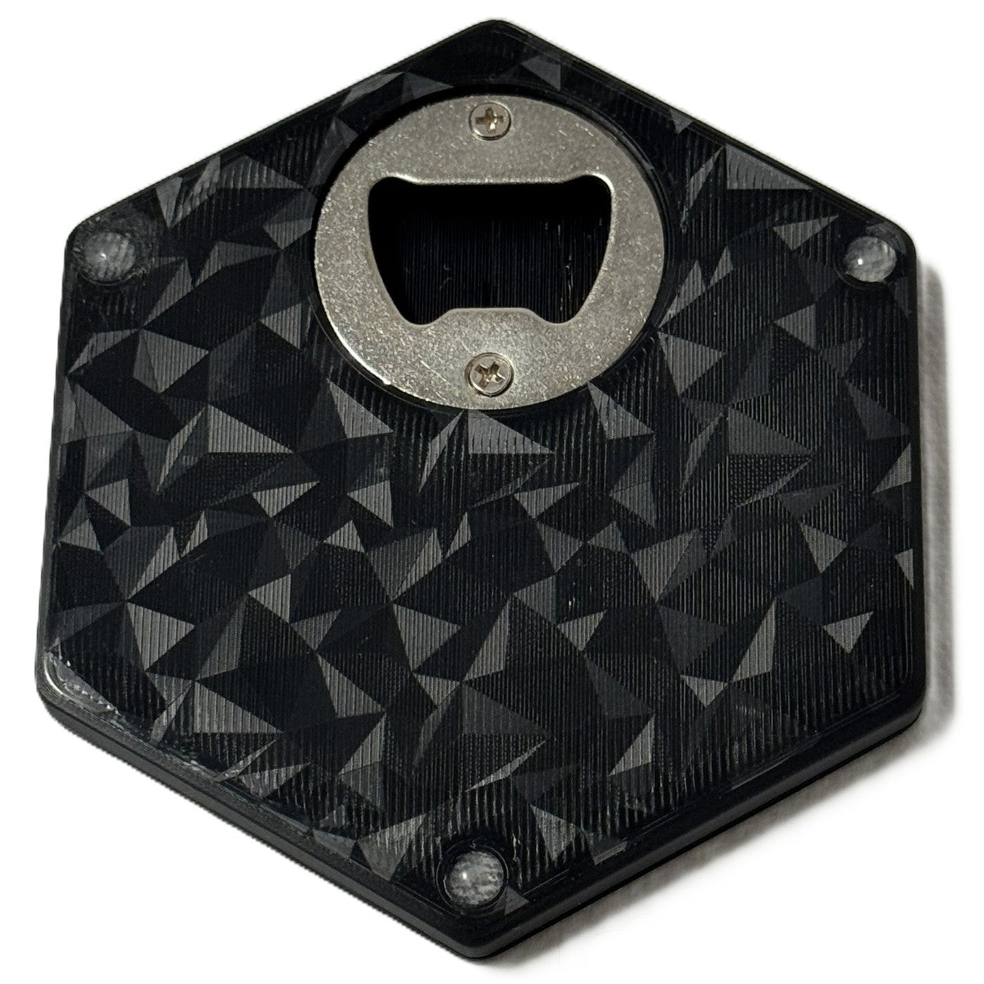 Personalisierter Untersetzer HEXAGON mit Flaschenöffner