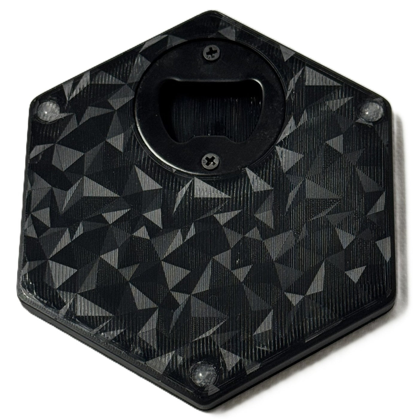 Personalisierter Untersetzer HEXAGON mit Flaschenöffner