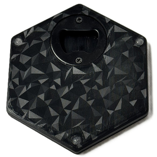 Glasuntersetzer HEXAGON mit Flaschenöffner