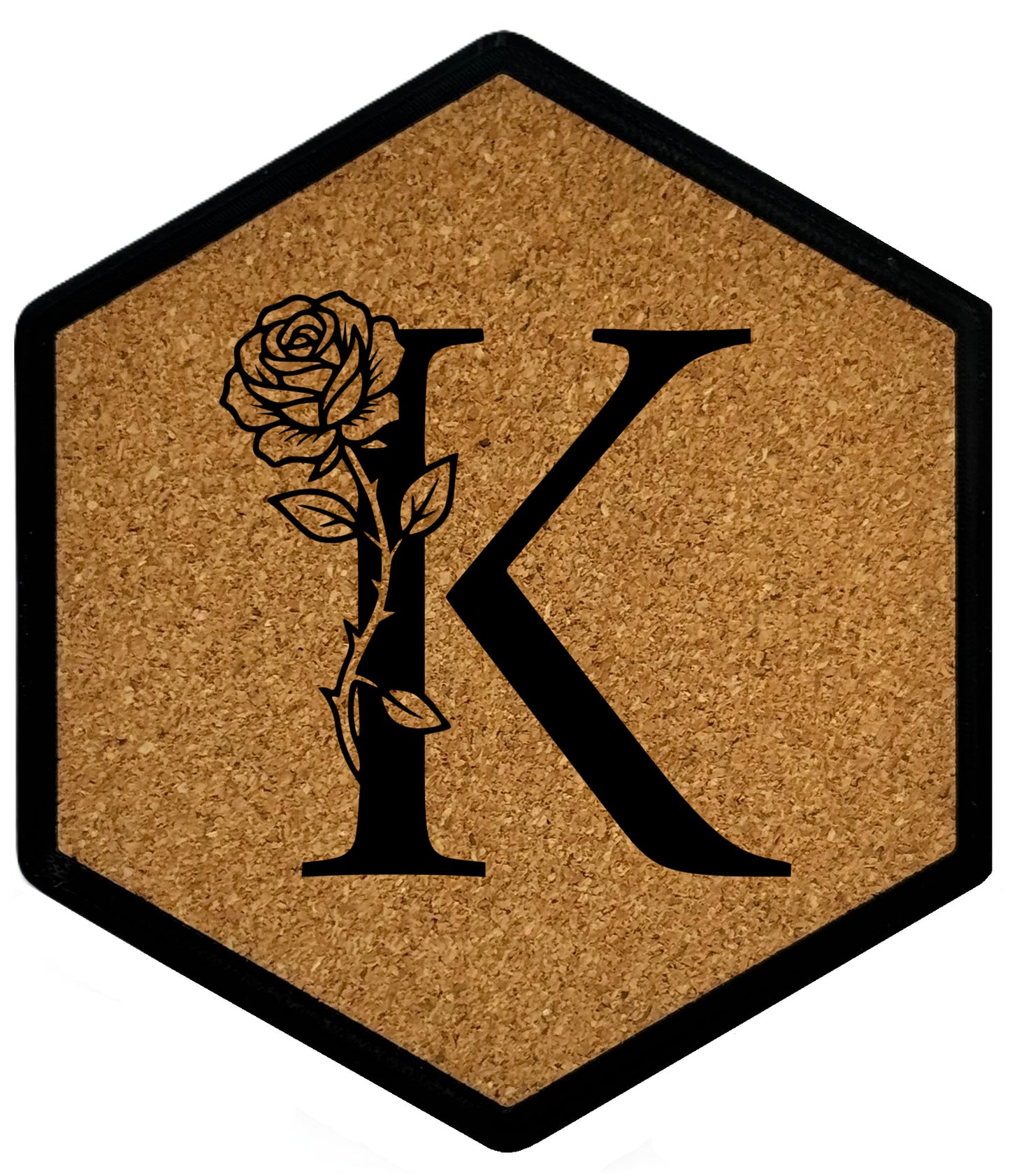 FLORAL SPIRITS - Untersetzer Hexagon mit eigenen Inizialien + NFC-Tag