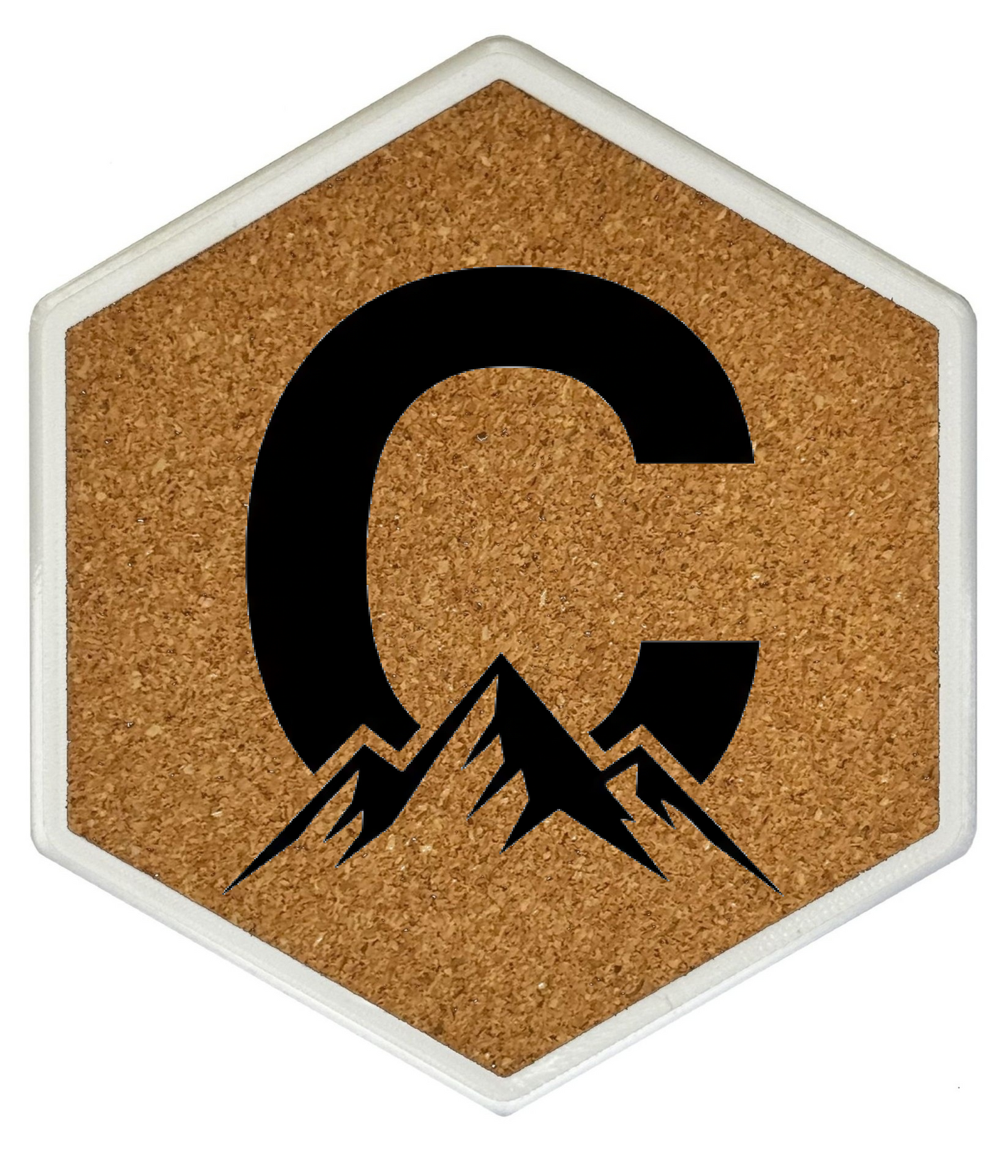 MOUNTAIN SPIRITS Untersetzer Hexagon (Slim) mit eigenen Inizialien