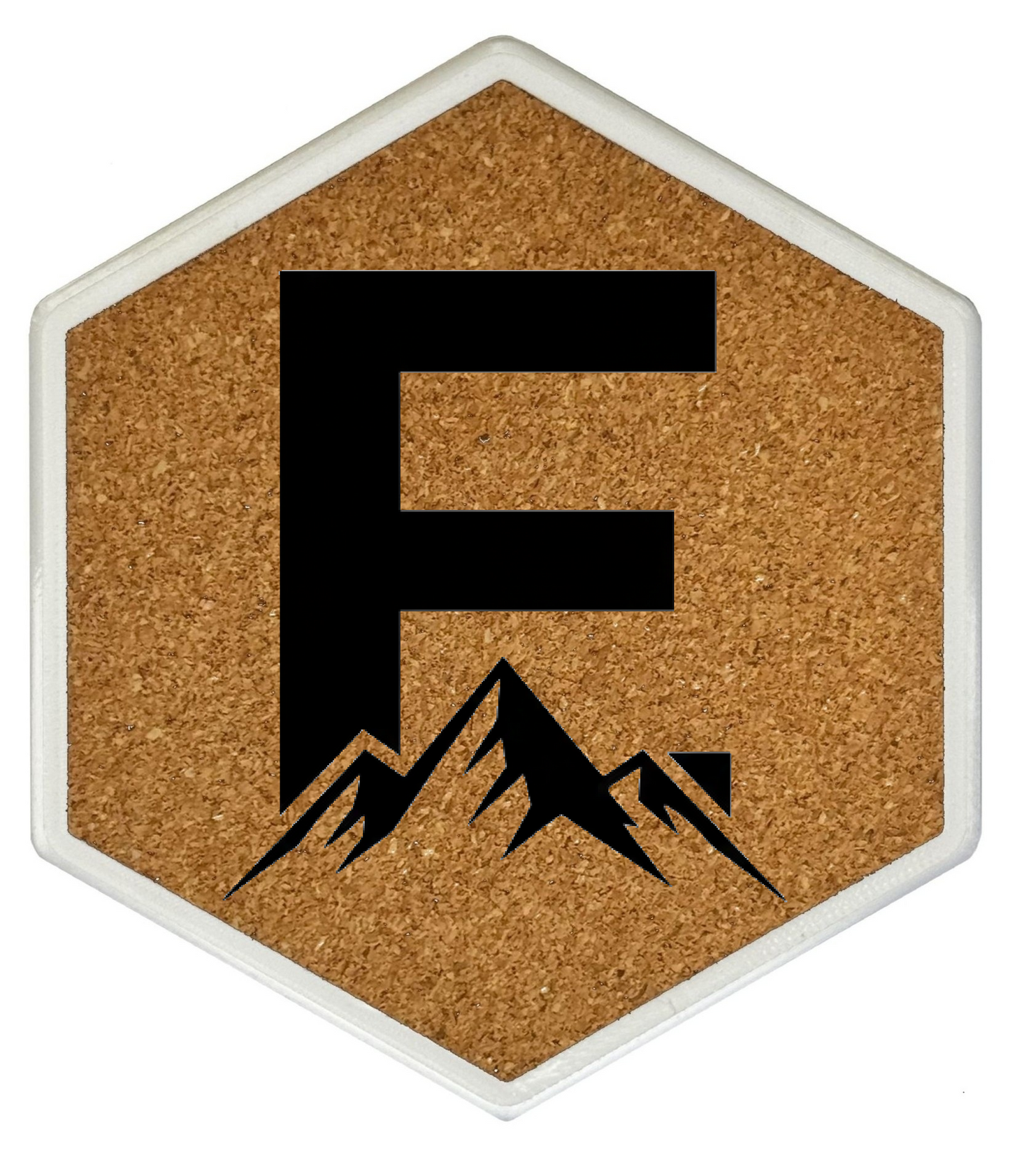 MOUNTAIN SPIRITS Untersetzer Hexagon (Slim) mit eigenen Inizialien