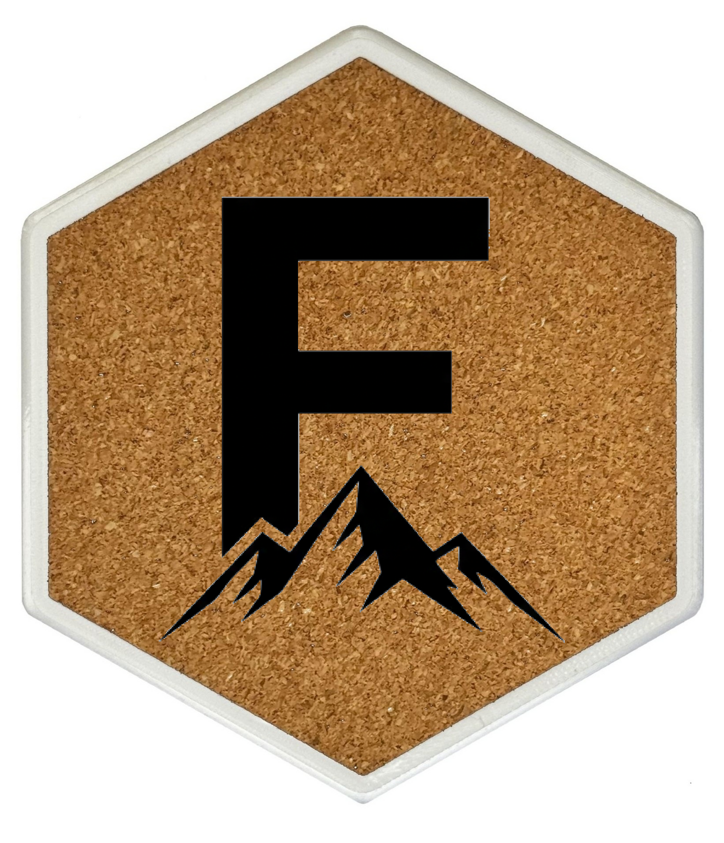 MOUNTAIN SPIRITS Untersetzer Hexagon (Slim) mit eigenen Inizialien