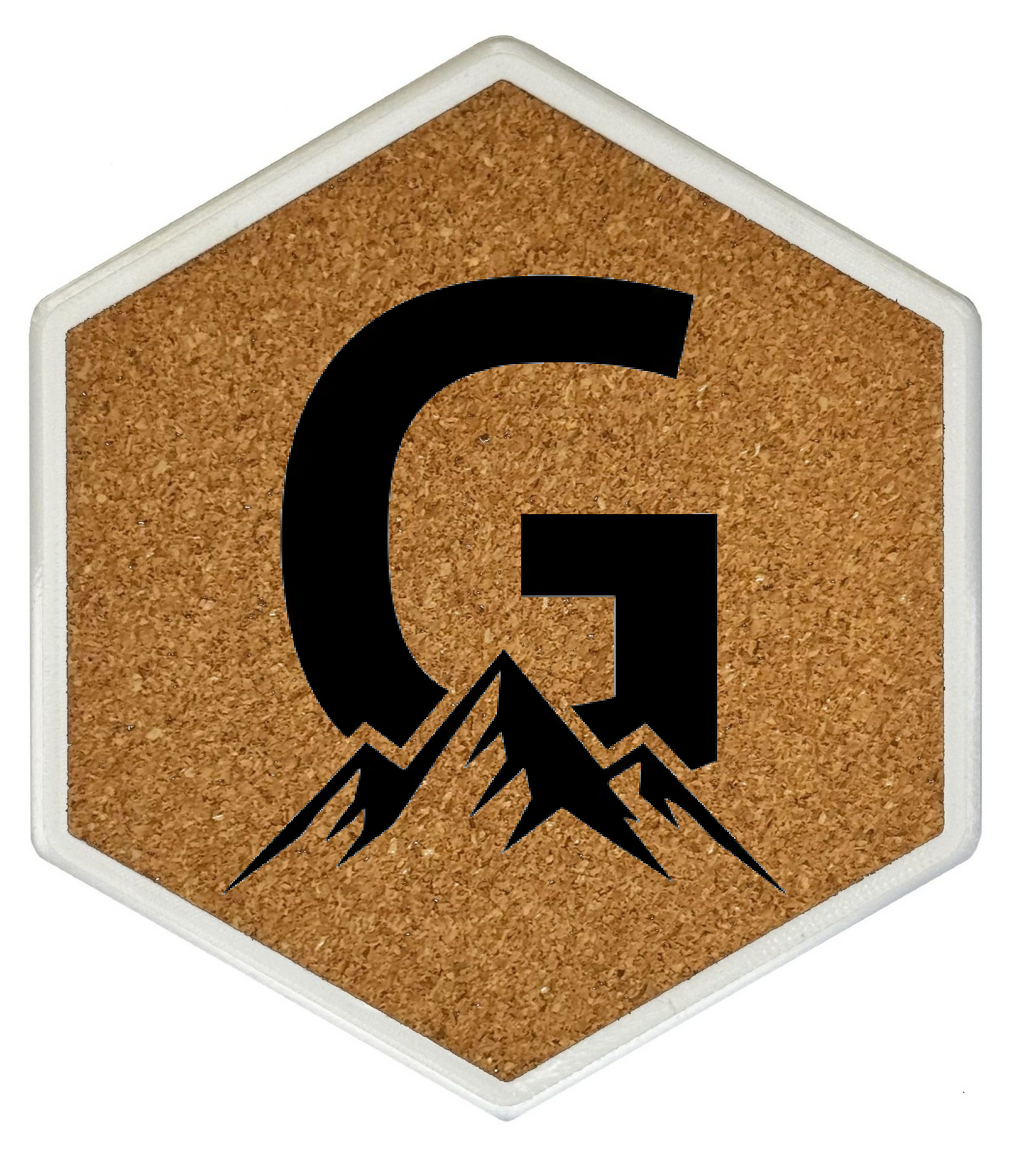 MOUNTAIN SPIRITS Untersetzer Hexagon (Slim) mit eigenen Inizialien