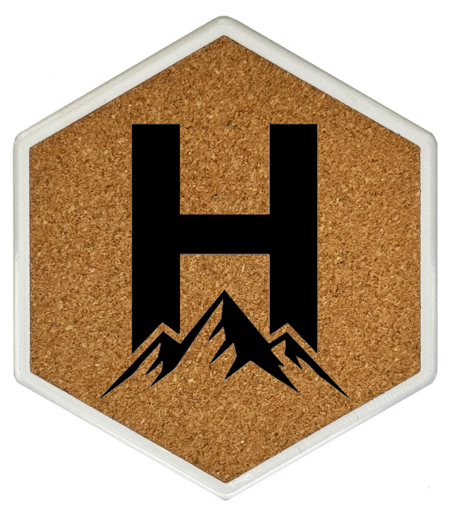 MOUNTAIN SPIRITS Untersetzer Hexagon (Slim) mit eigenen Inizialien