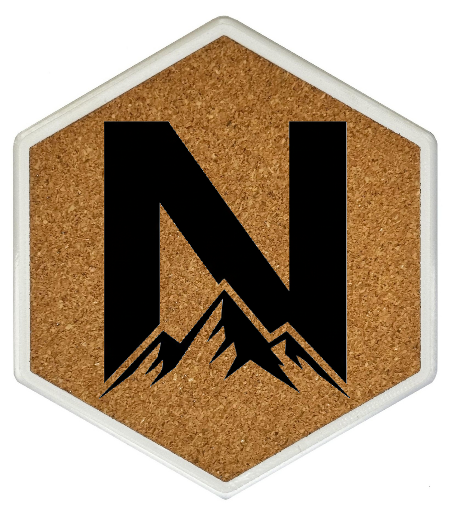 MOUNTAIN SPIRITS Untersetzer Hexagon (Slim) mit eigenen Inizialien