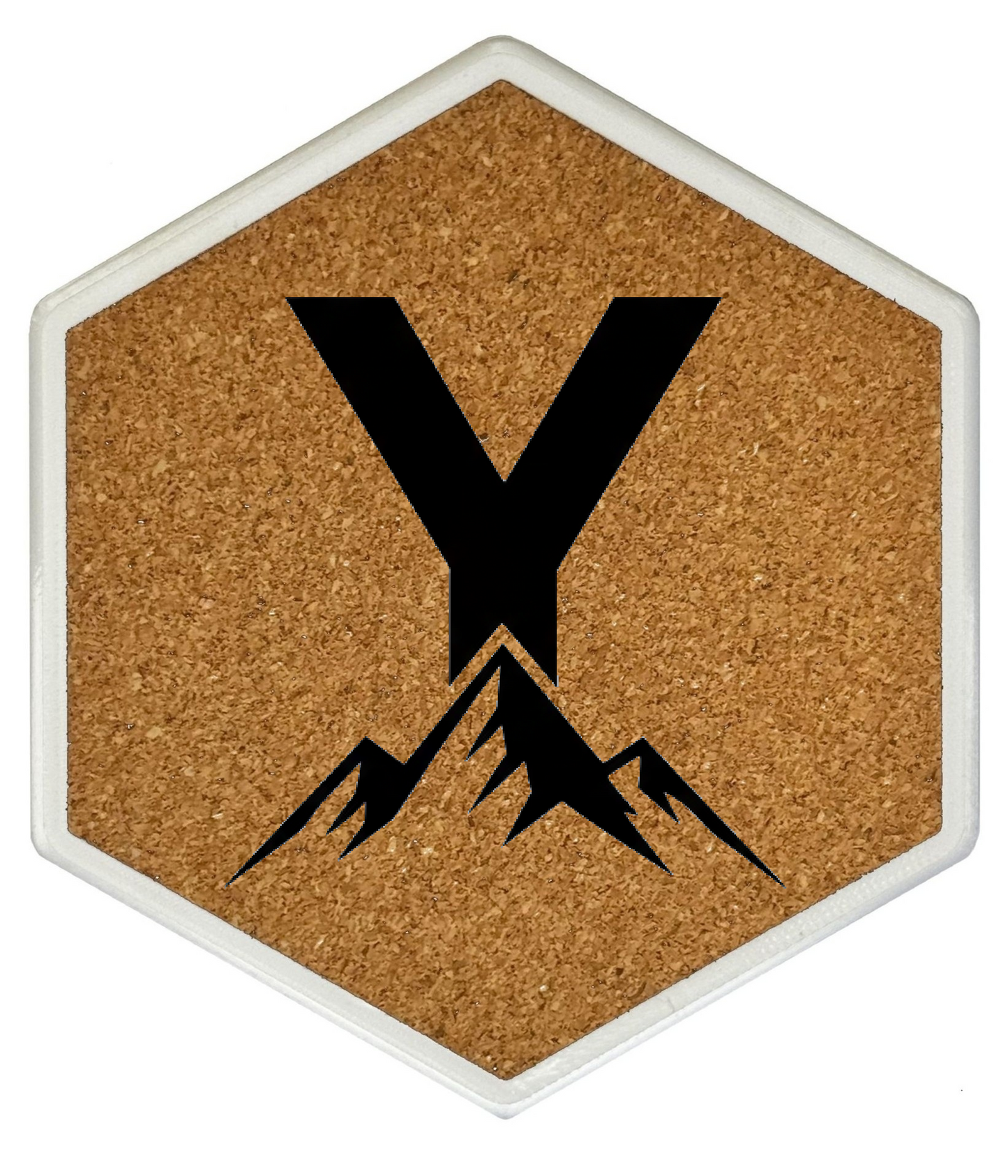 MOUNTAIN SPIRITS Untersetzer Hexagon (Slim) mit eigenen Inizialien