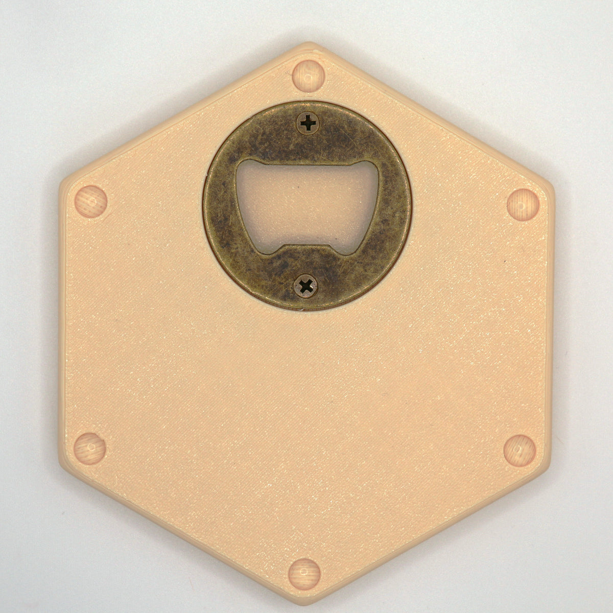 Premium Hexagon Untersetzer mit Flaschenöffner und Korkoberfläche