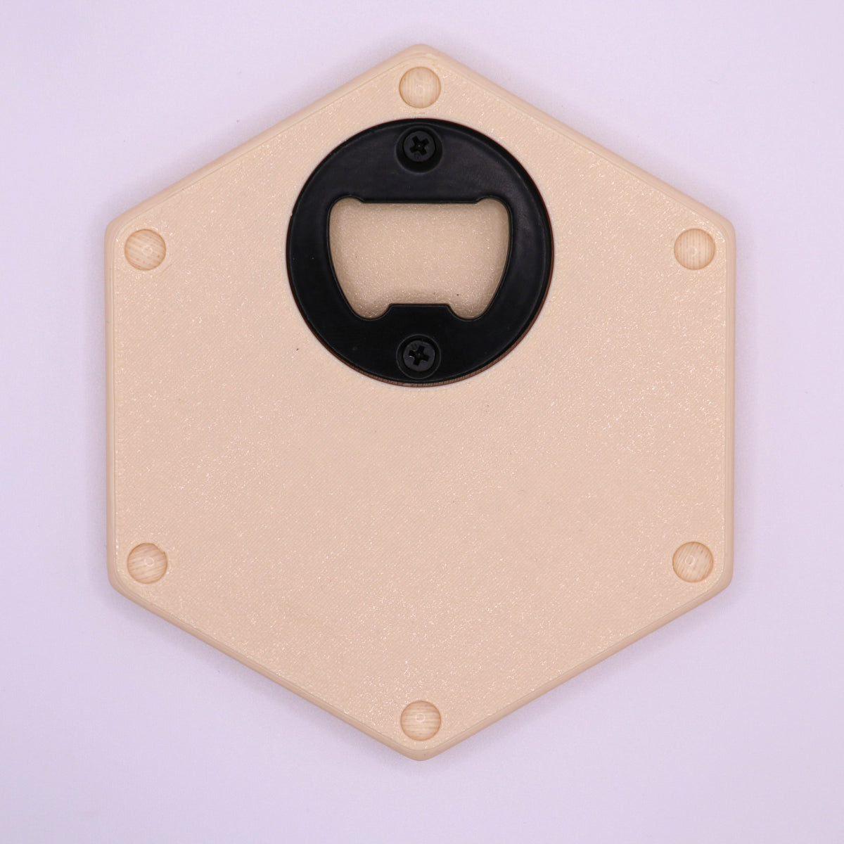 Premium Hexagon Untersetzer mit Flaschenöffner und Korkoberfläche