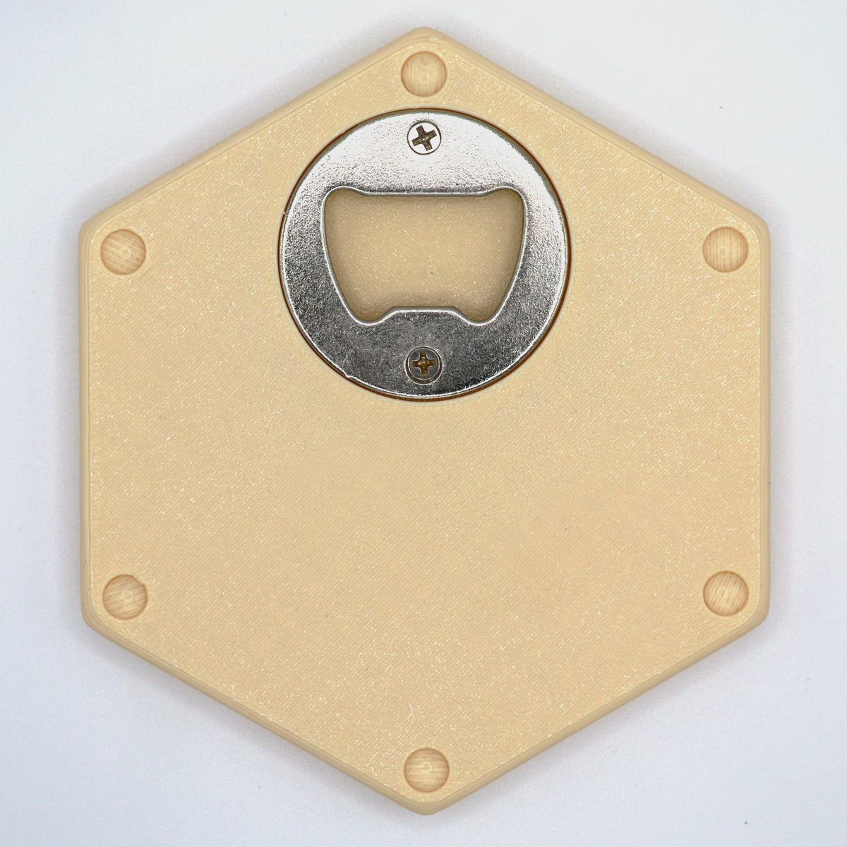 Premium Hexagon Untersetzer mit Flaschenöffner und Korkoberfläche