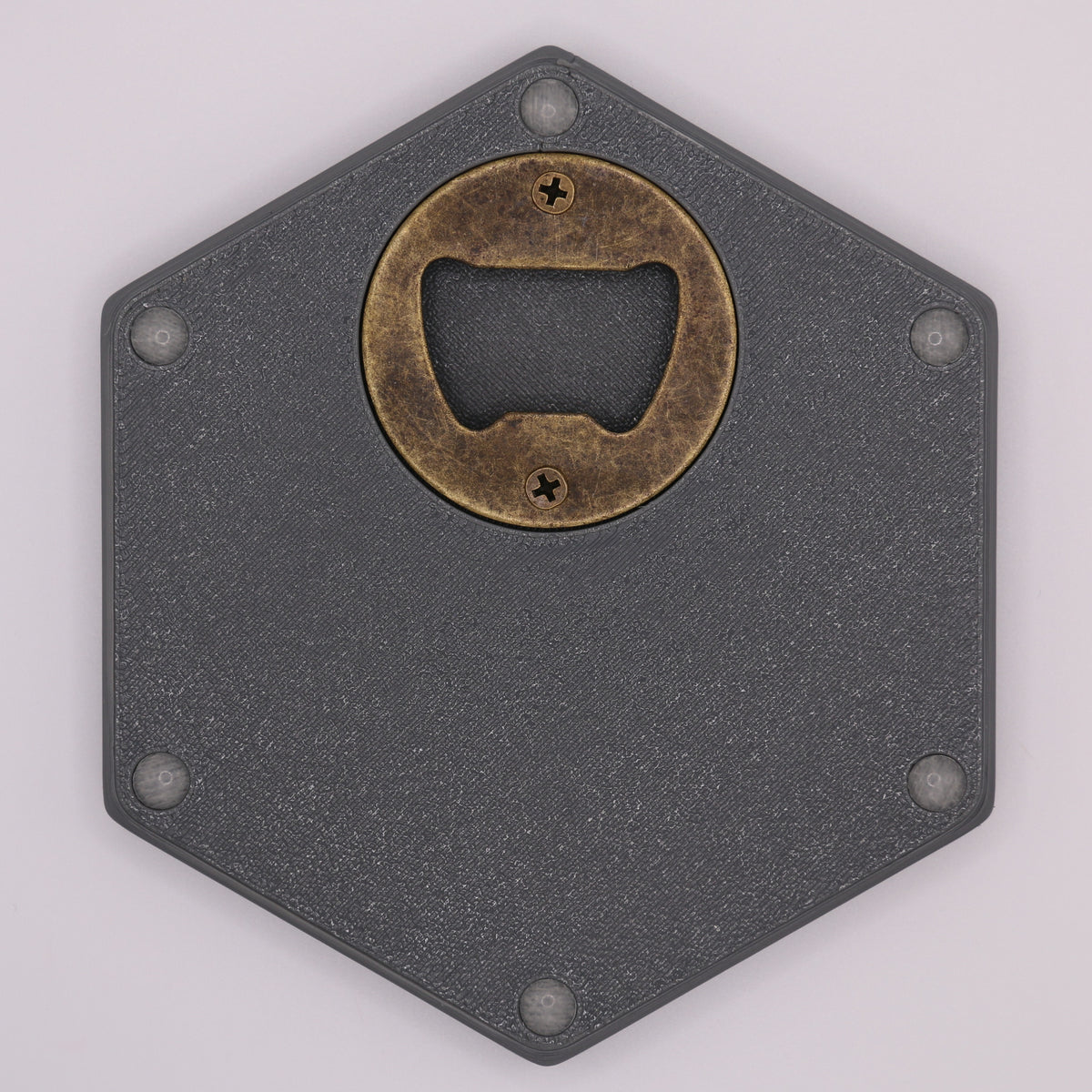 Premium Hexagon Untersetzer mit Flaschenöffner und Korkoberfläche