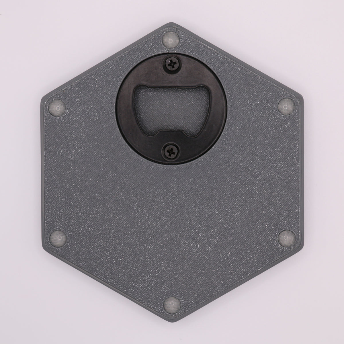 Premium Hexagon Untersetzer mit Flaschenöffner und Korkoberfläche