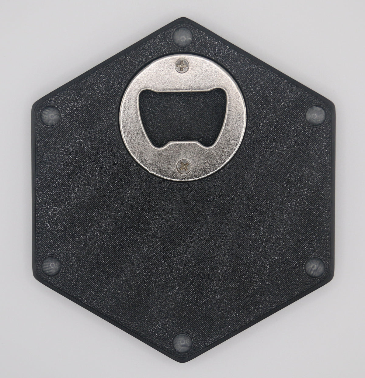 Premium Hexagon Untersetzer mit Flaschenöffner und Korkoberfläche