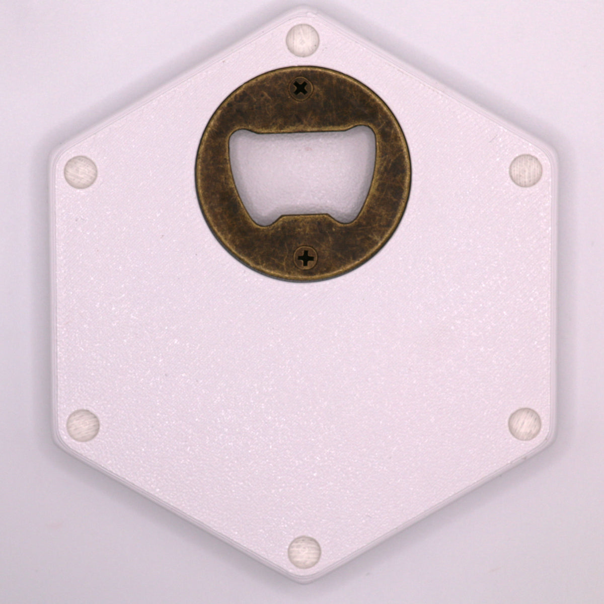 Premium Hexagon Untersetzer mit Flaschenöffner und Korkoberfläche