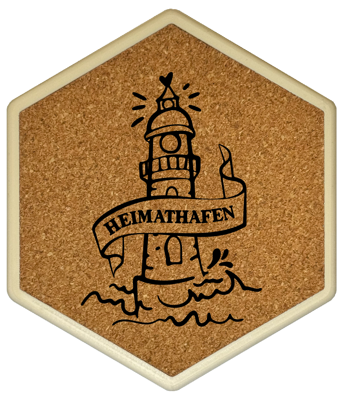 Hochwertiger Kork Getränkeuntersetzer für Bierflaschen und Gläser in maritimen Design