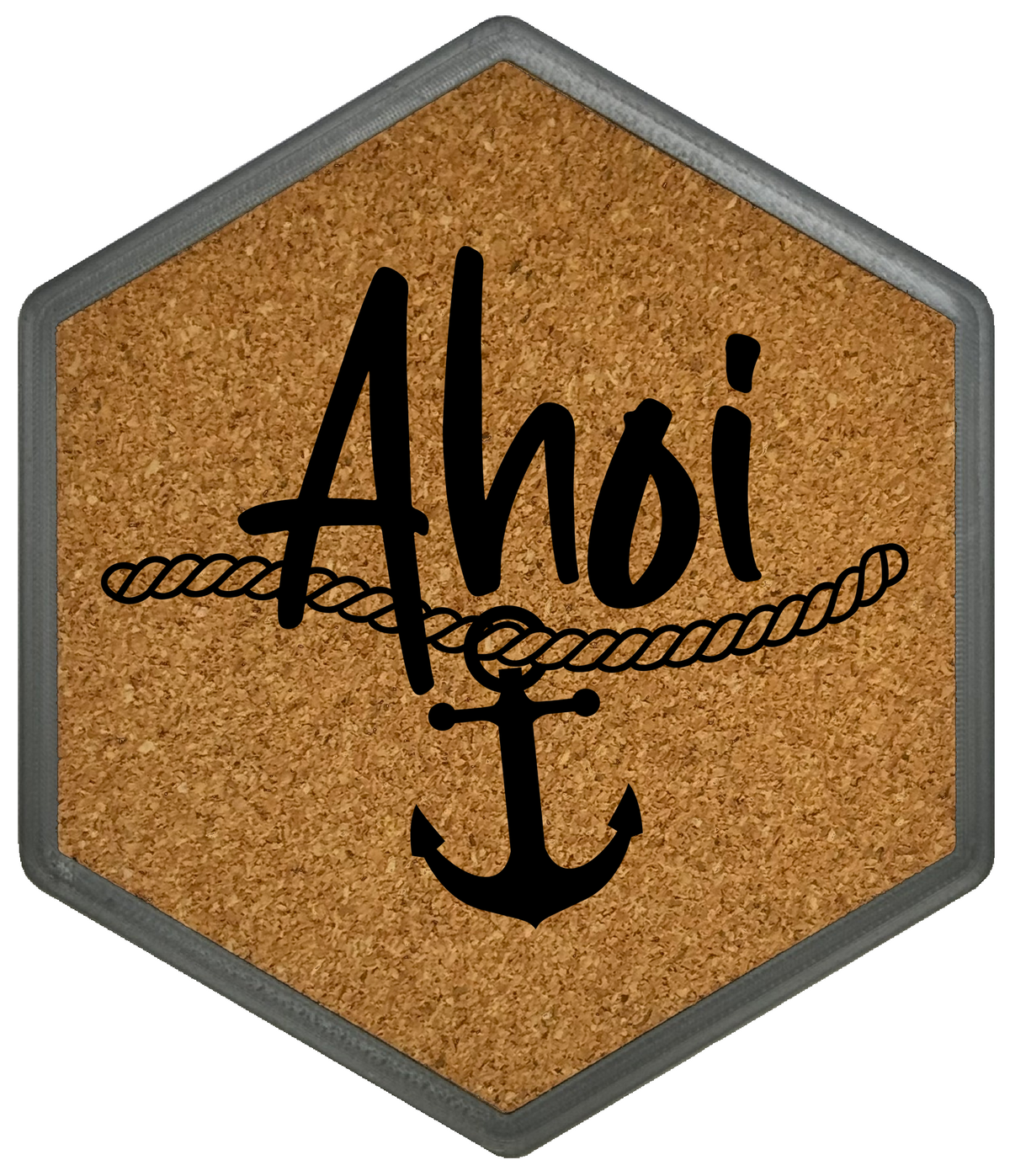 Hochwertiger Kork Getränkeuntersetzer für Bierflaschen und Gläser in maritimen Design