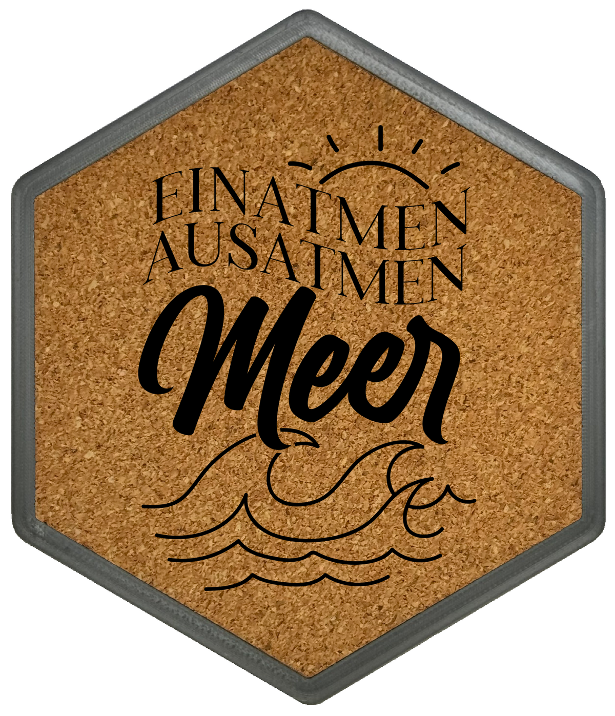 Hochwertiger Kork Getränkeuntersetzer für Bierflaschen und Gläser in maritinem Design