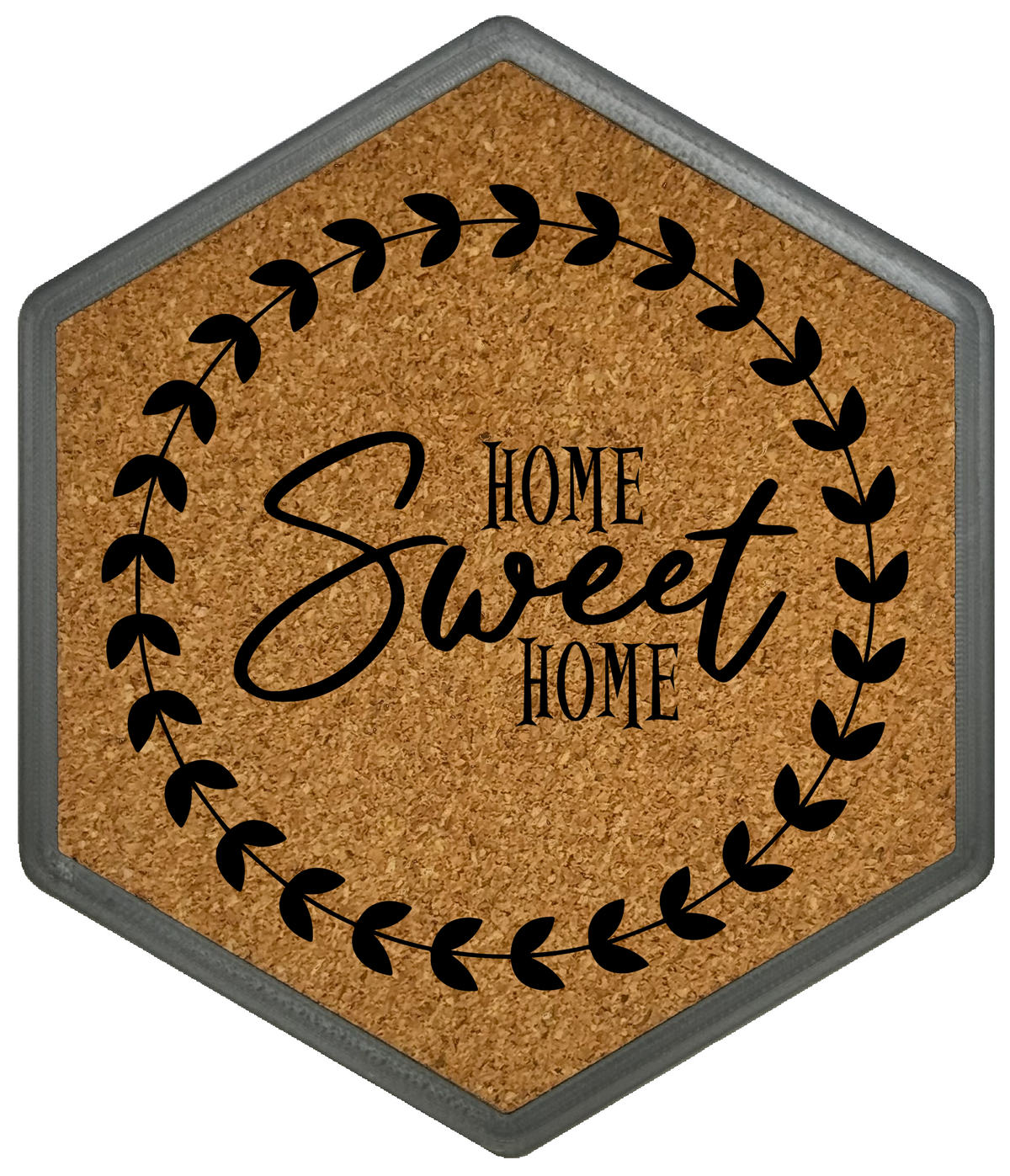 Kork Untersetzer mit Flaschenöffner und Home Sweet Home Motiv