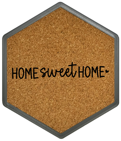 Kork Untersetzer mit Flaschenöffner und Motiv Home Sweet Home