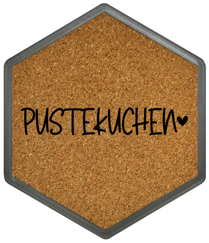 Kork Untersetzer mit Flaschenöffner und Motiv Pustekuchen