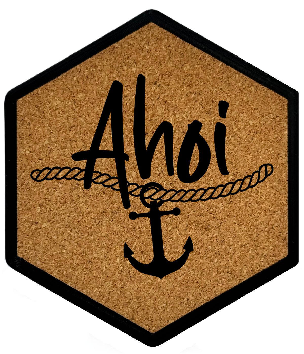 Hochwertiger Kork Getränkeuntersetzer für Bierflaschen und Gläser in maritimen Design
