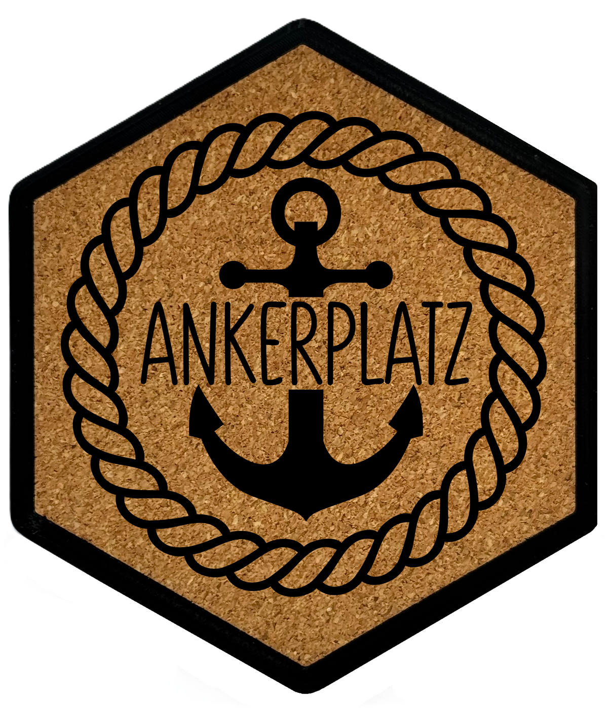 Hochwertiger Kork Getränkeuntersetzer für Bierflaschen und Gläser in maritimen Design