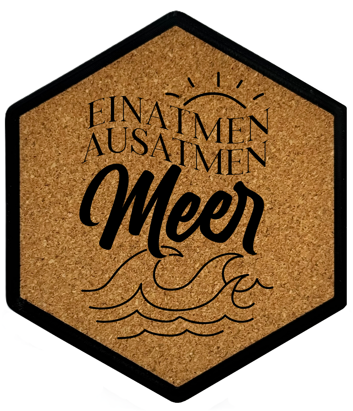 Hochwertiger Kork Getränkeuntersetzer für Bierflaschen und Gläser in maritimen Design