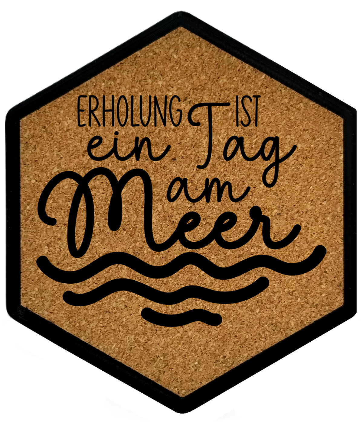 Hochwertiger Kork Getränkeuntersetzer für Bierflaschen und Gläser in maritimen Design