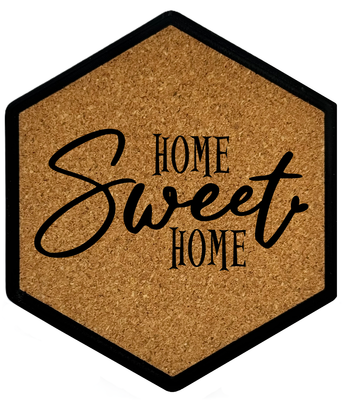 Kork Untersetzer mit Flaschenöffner und schönem Spruch Home Sweet Home