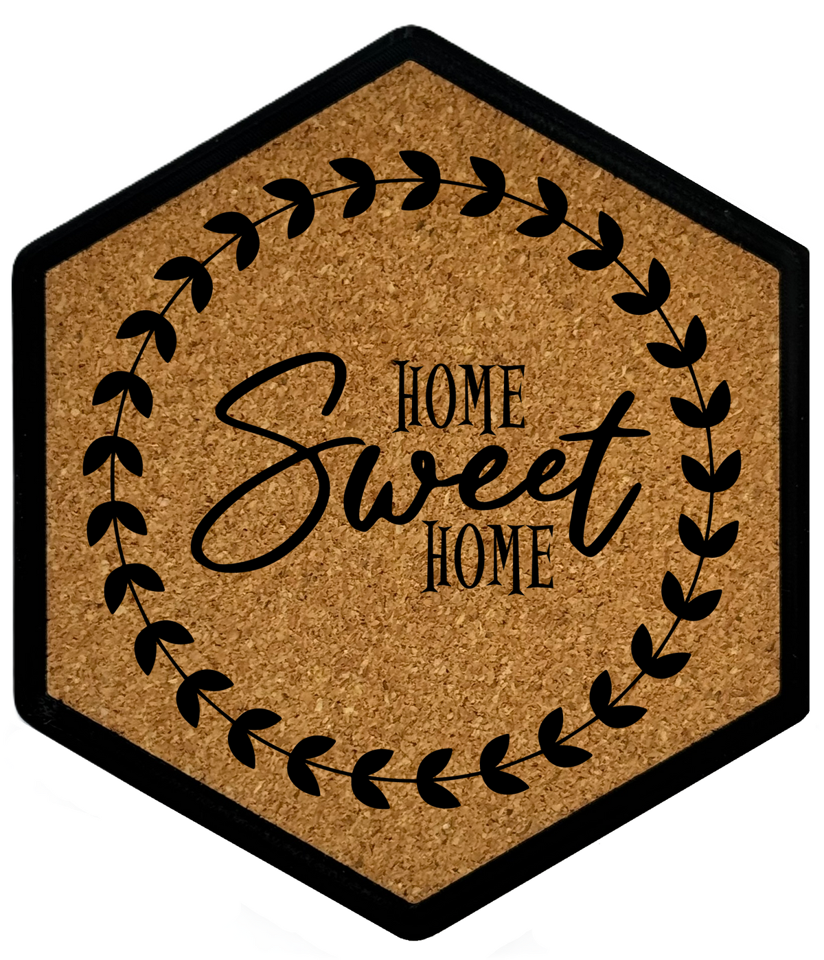 Kork Untersetzer mit Flaschenöffner und Home Sweet Home Motiv