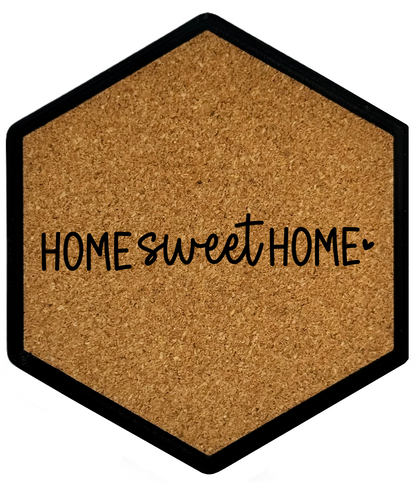 Kork Untersetzer mit Flaschenöffner und Motiv Home Sweet Home