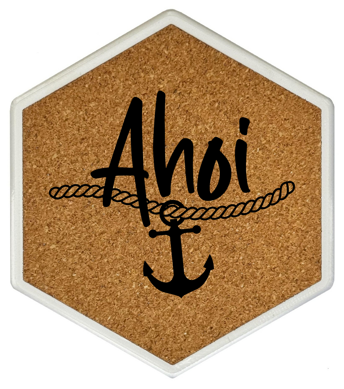 Hochwertiger Kork Getränkeuntersetzer für Bierflaschen und Gläser in maritimen Design
