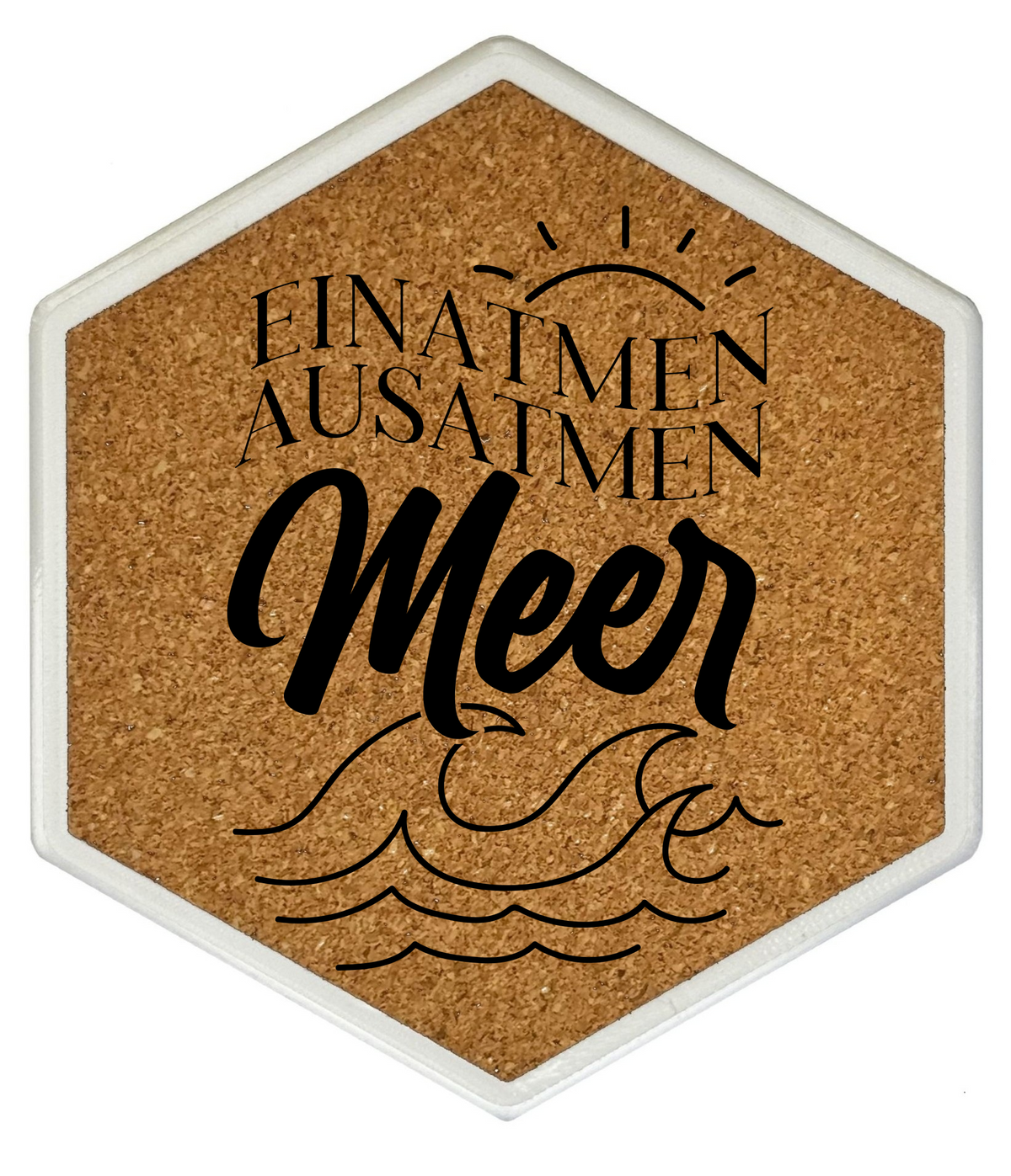 Hochwertiger Kork Getränkeuntersetzer für Bierflaschen und Gläser in maritimen Design