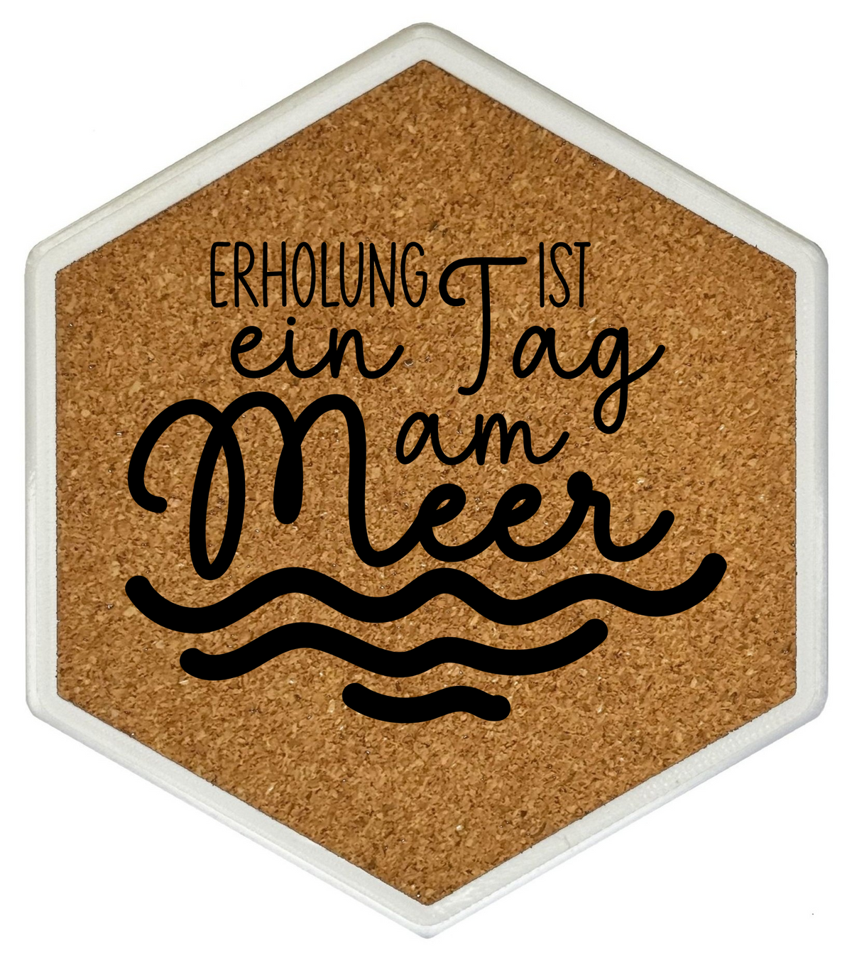 Hochwertiger Kork Getränkeuntersetzer für Bierflaschen und Gläser in maritinem Design