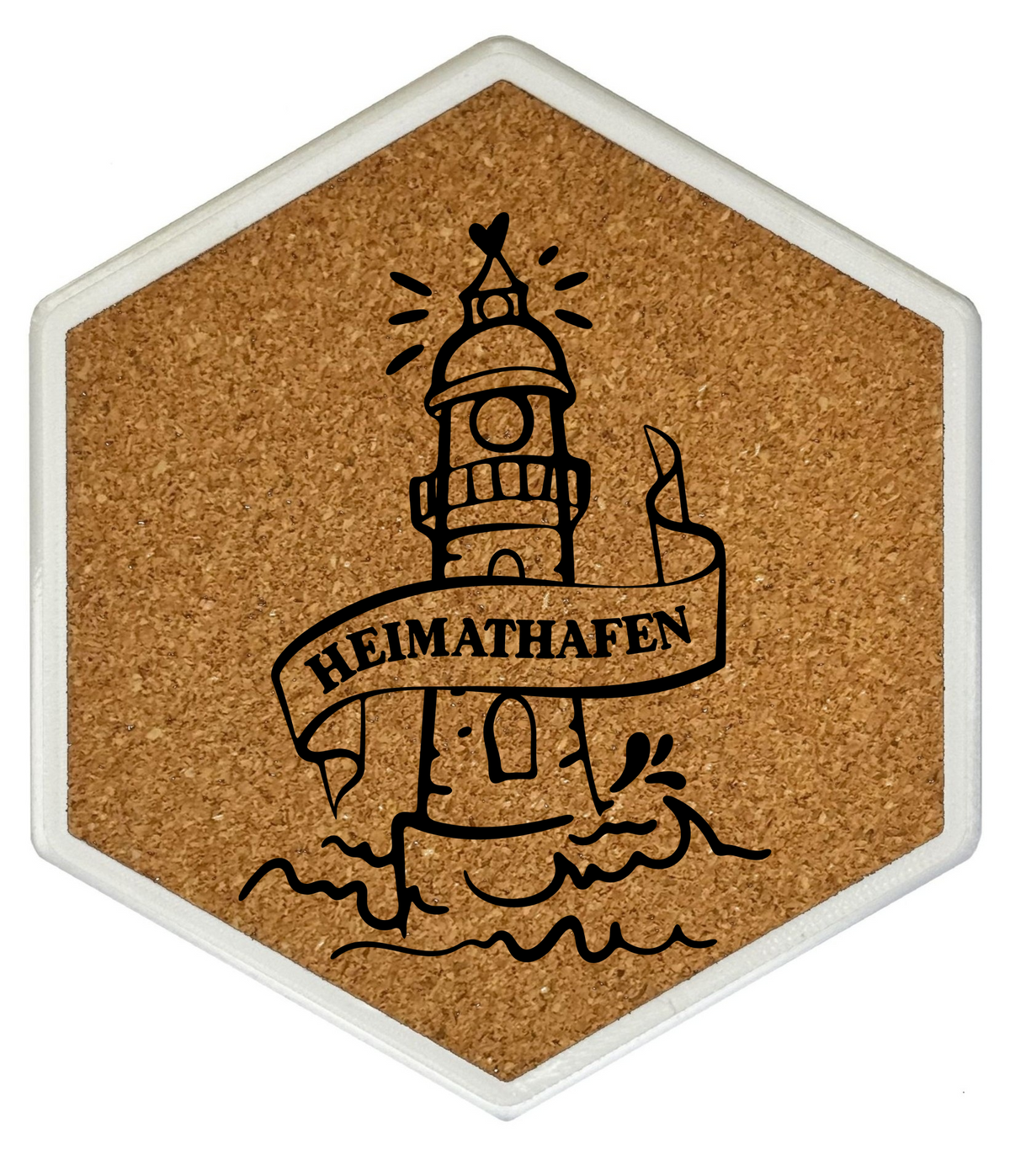 Hochwertiger Kork Getränkeuntersetzer für Bierflaschen und Gläser in maritimen Design