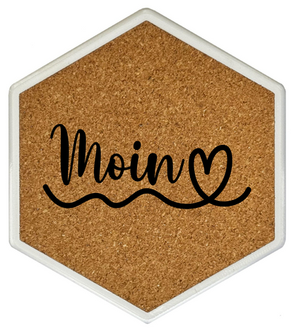 Kork Untersetzer mit Flaschenöffner und Meer Motiv