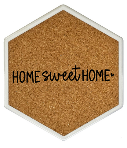 Kork Untersetzer mit Flaschenöffner und Motiv Home Sweet Home